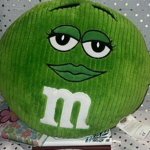 Green M&M Character Pillow